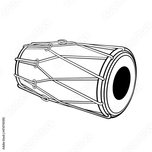 Sri Lanka traditional drum vector icon