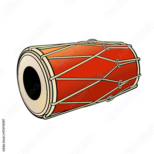 Sri Lanka traditional drum vector drawing