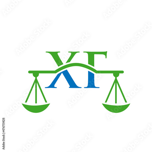 Law Firm Letter XF Logo Design. Lawyer, Justice, Law Attorney, Legal, Lawyer Service, Law Office, Scale, Law firm, Attorney Corporate Business XF Initial Letter Logo Template