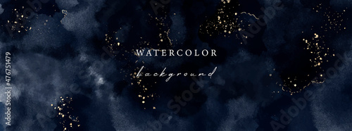 Universal vector horizontal background with gold glitter and space for text