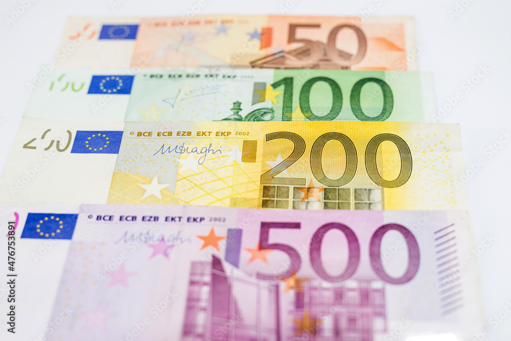 Euro banknotes isolated on white background. Euro banknotes isolated on white background.