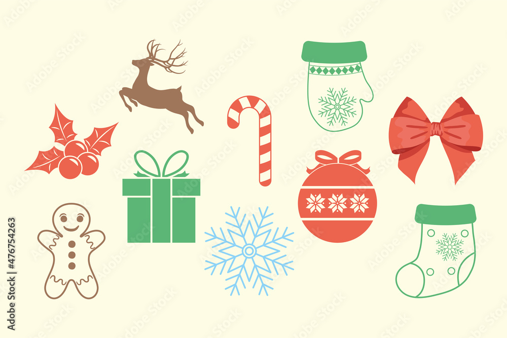 ten merry christmas icons ten merry christmas icons