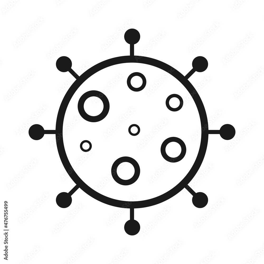 Virus, coronavirus icon in line style, vector Virus, coronavirus icon in line style, vector