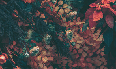 Keuken achterwand Romantische stijl Vintage kunstbloemen in zachte tinten  © joeycheung