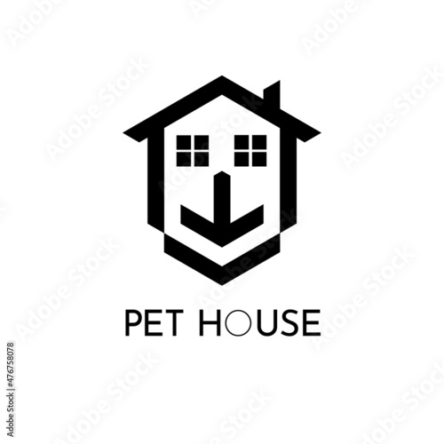 Vector illustration of Pet House monogram logo graphics. Perfect for company logo branding, personal logo branding, etc