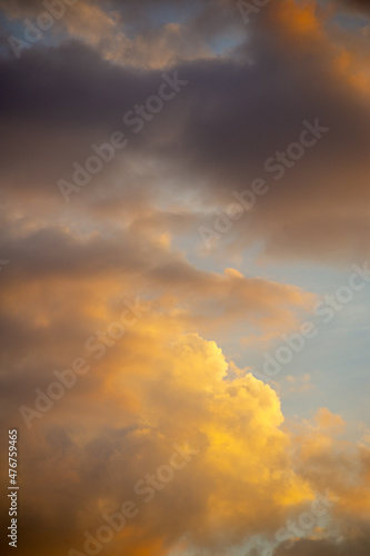 Clouds on the background of the sky. Sunrises and sunsets. Best background, stock photos for commercial use in high definition HD jpg format. sky clouds