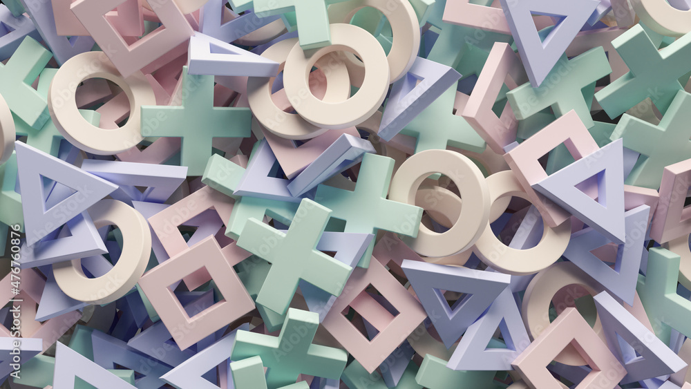 3d background playstation buttons 