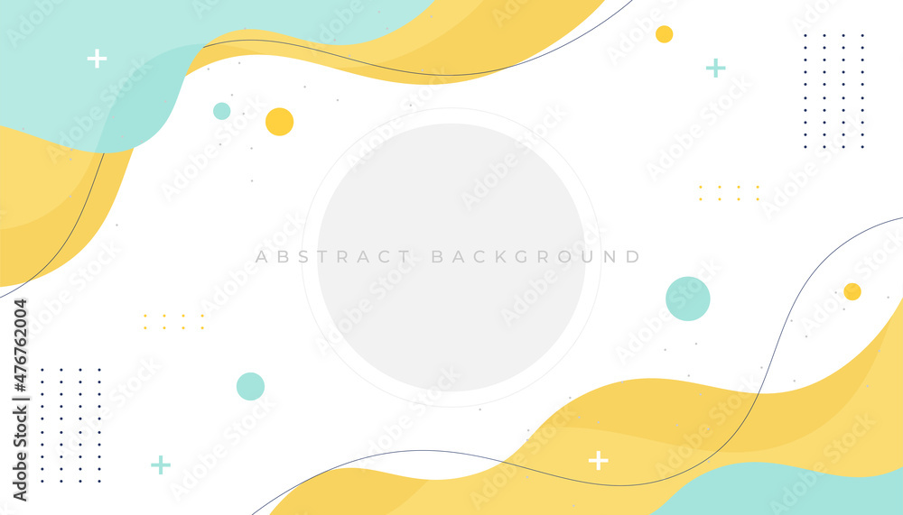 Memphis geometric background with abstract shapes