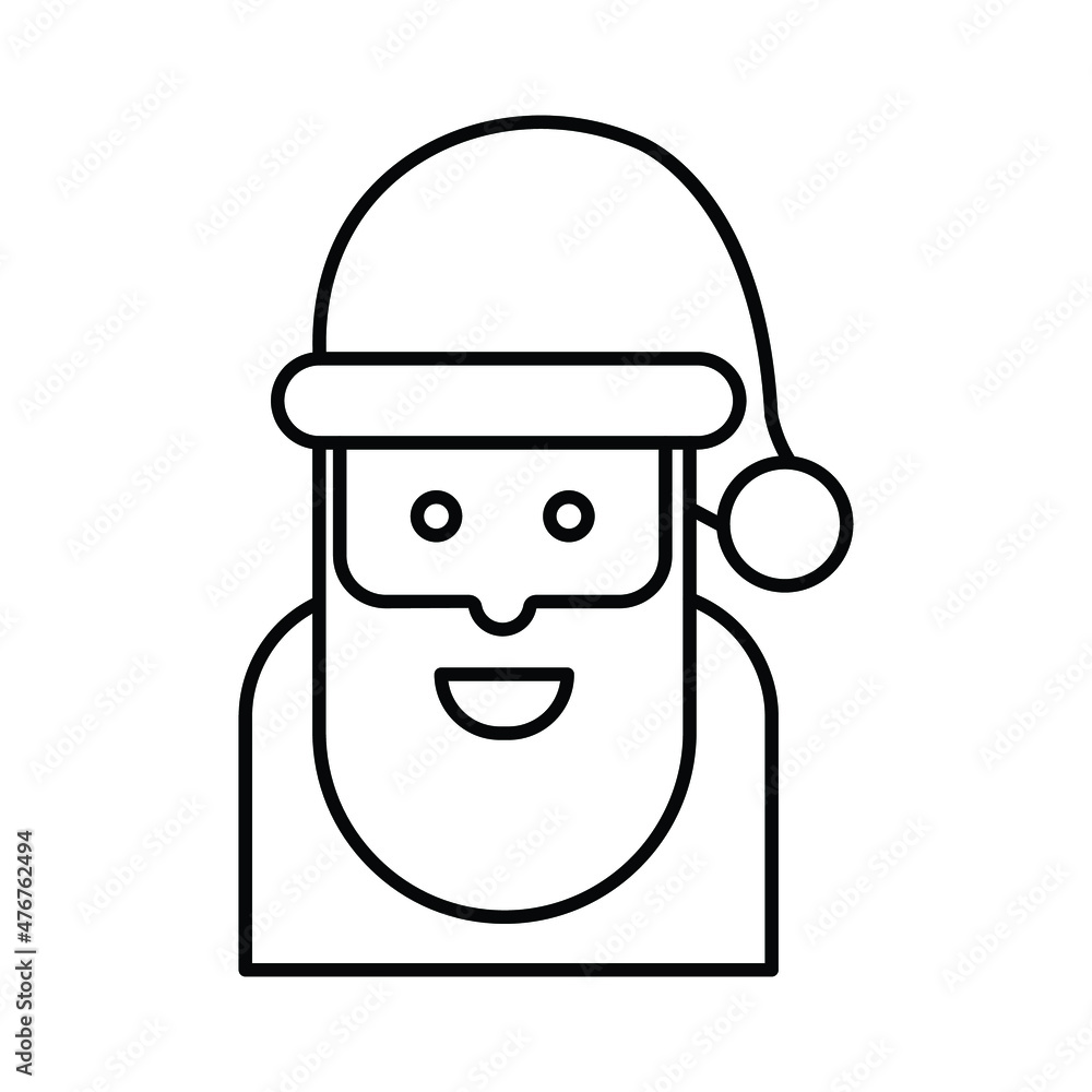 Santa claus Vector icon which is suitable for commercial work and easily modify or edit it

