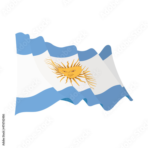 argentina flag waving