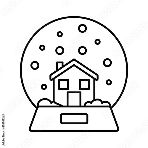 Snowglobe home Vector icon which is suitable for commercial work and easily modify or edit it