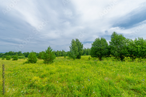 ummer landscape photography. European part of the earth. fields,