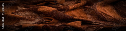 light transparent silk fabric in brown, Soft-touch material is available in a rainbow of colors to blend with the latest