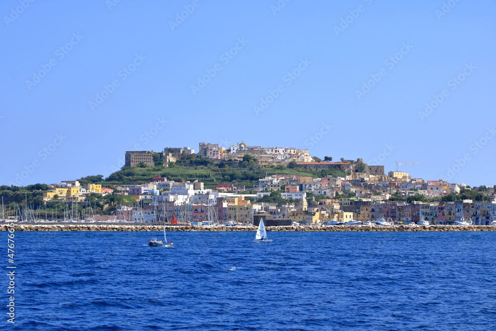 Marina di Procida, view from the boat
