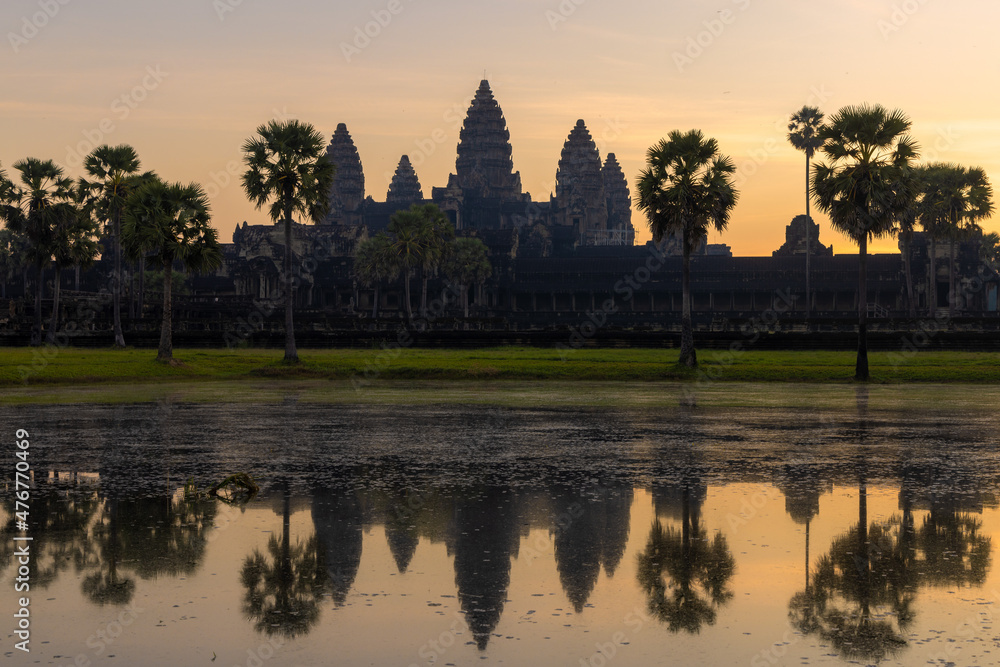 Angkor Wat temple in dawn, Cambodia