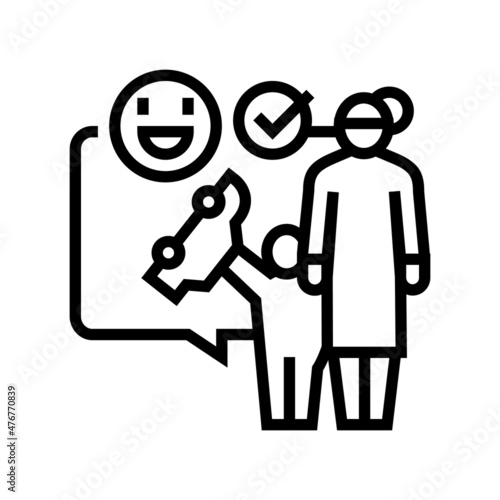 playing games babysitter and kid line icon vector. playing games babysitter and kid sign. isolated contour symbol black illustration