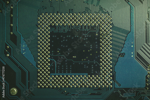 Mounting the processor on the motherboard, top view