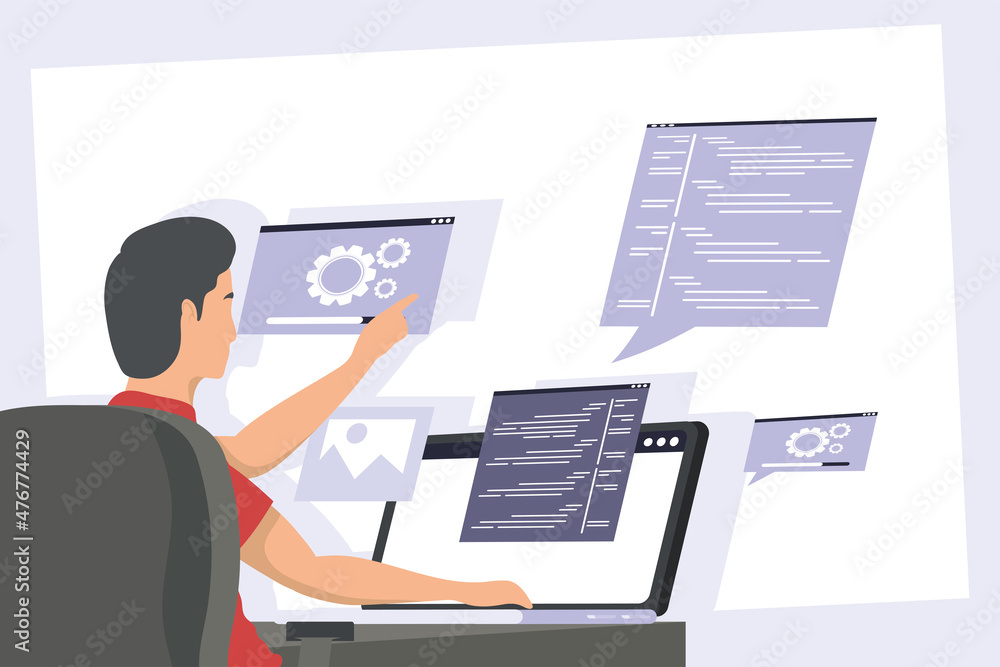 developer working in laptop developer working in laptop