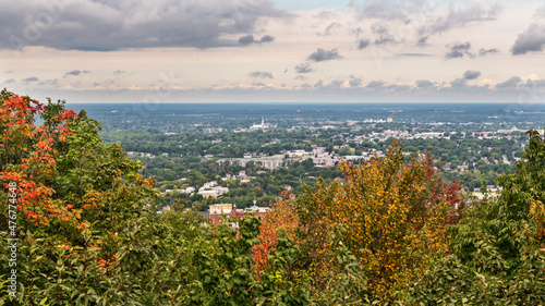 Town of Victoriaville from the mount Arthabasca in Quebec, Canada