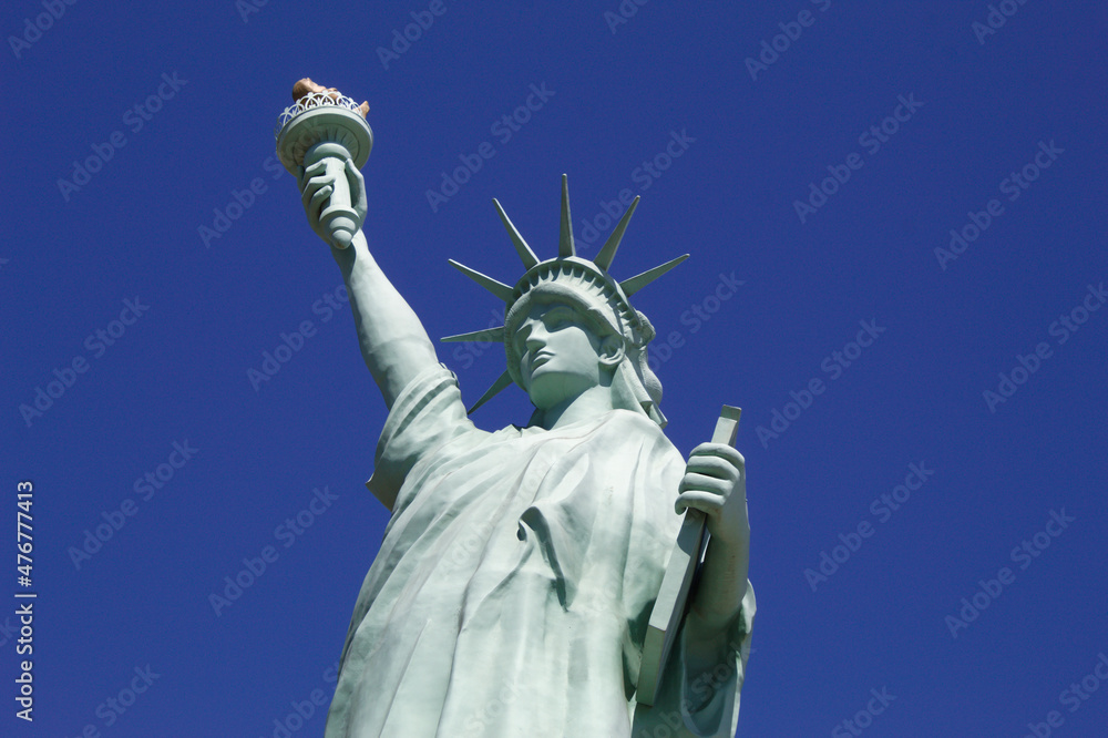 Fototapeta premium Estátua da liberdade com fundo do céu azul