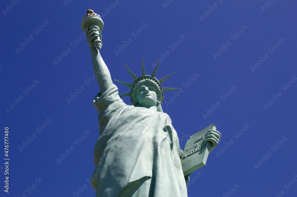 Fototapeta premium Estátua da liberdade com fundo do céu azul