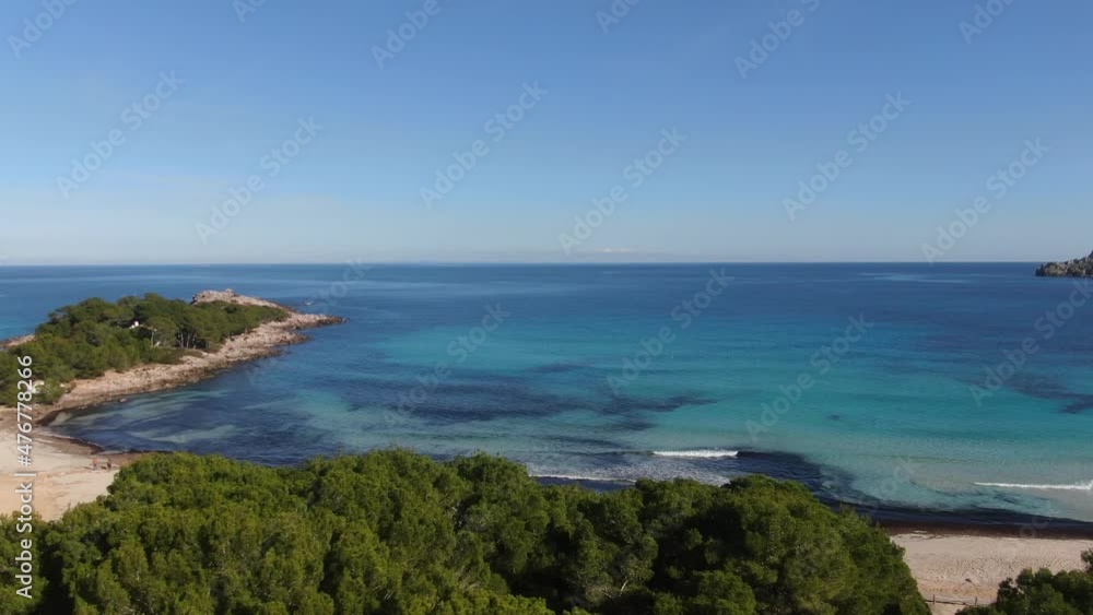 Cala Agulla Mallorca beach. Beautiful view of the seacoast of mallorca with an amazing turquoise sea, in the middle of the nature. Concept of summer, travel, relax and enjoy Cala Agulla Mallorca beach. Beautiful view of the seacoast of mallorca with an amazing turquoise sea, in the middle of the nature. Concept of summer, travel, relax and enjoy