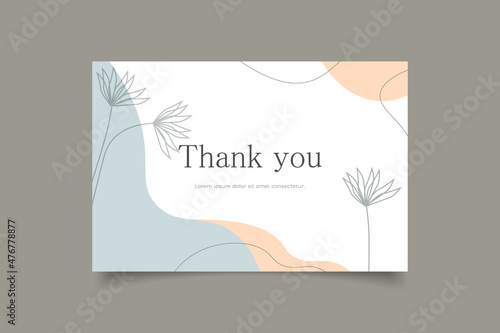 thank you card template abstract background