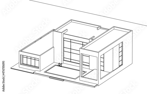 sketch of house