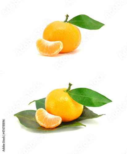 Mandarin on white background close-up. Fruits, food, snack, vitamins, ripe, citrus, macro