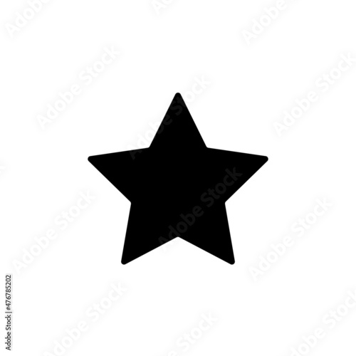Black star vector with white background