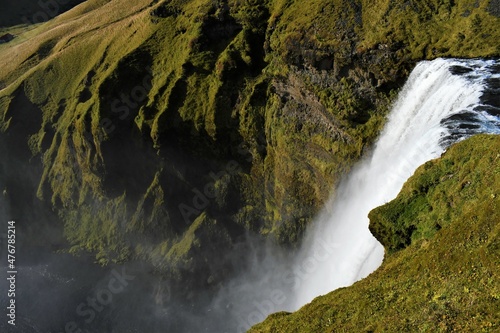 Above Skogafoss waterfall 