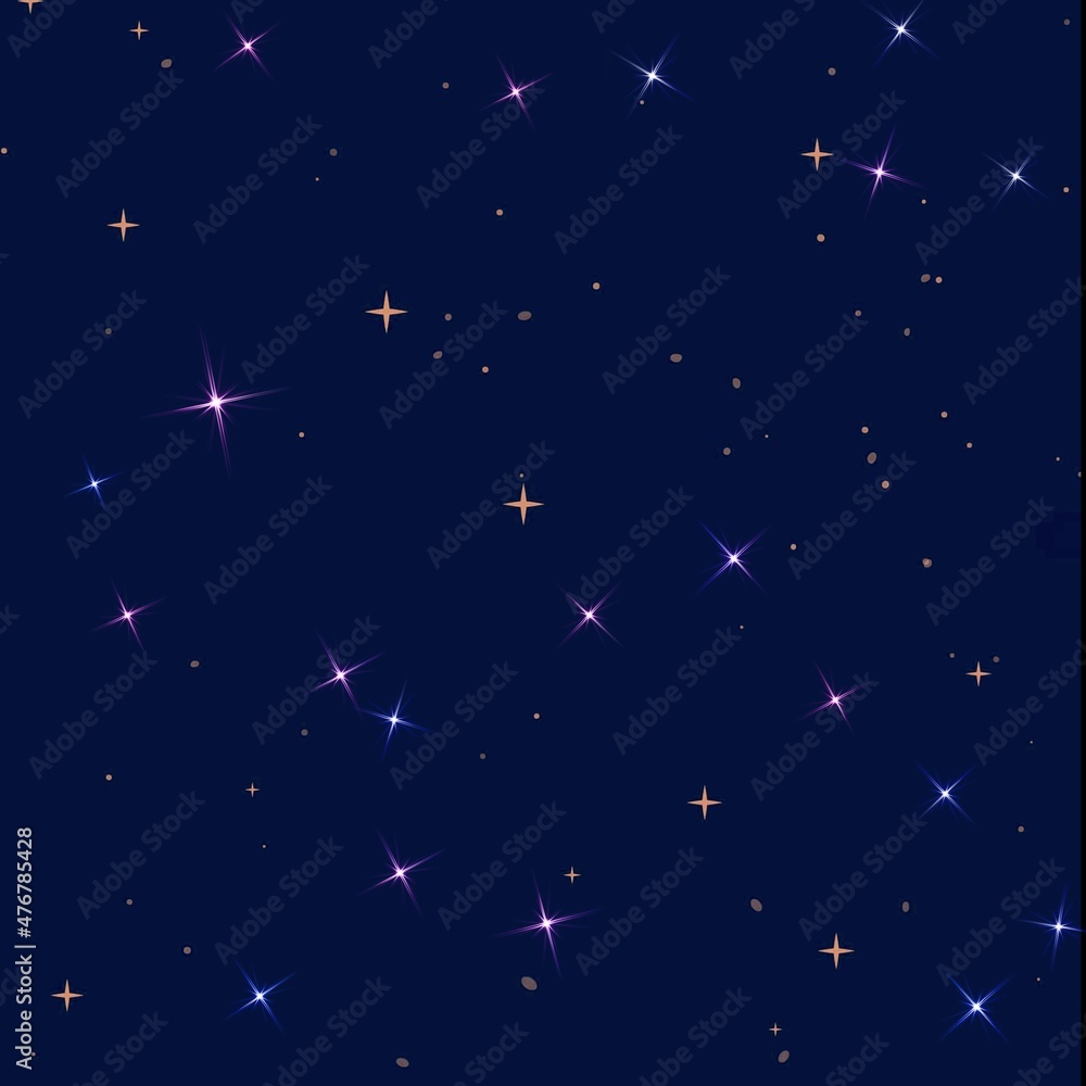 Fototapeta premium 3d render illustration, Amazing and unique picture of starry sky