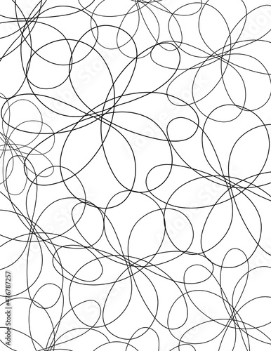 Floral abstract lines hand drawn  coloring pages for kids and adults.