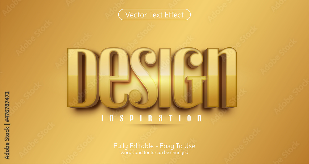 Fototapeta premium Three dimension text Design, editable style effect template
