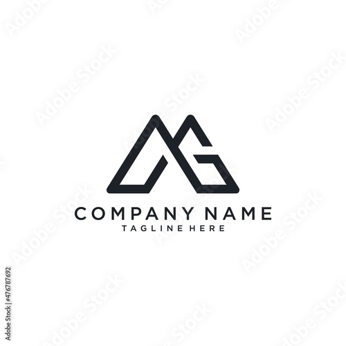 MG or GM initial Logo design Vector.