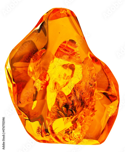 A piece of  transparent amber.