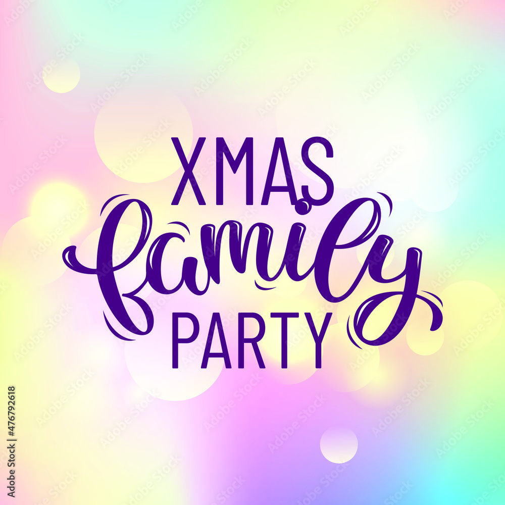 Lettering illustration Christmas Family Party