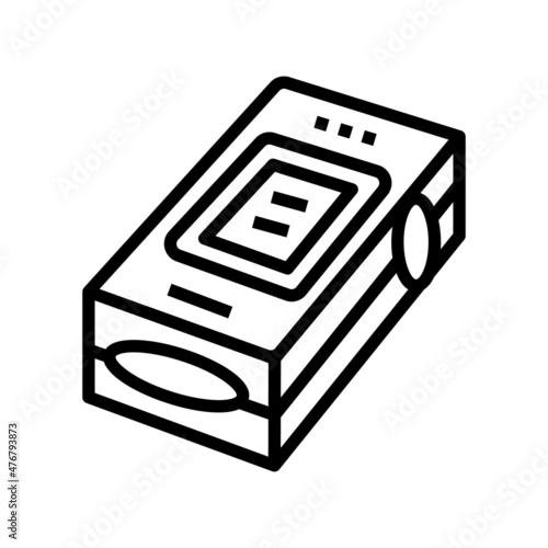 pulse oximeter fingertip line icon vector. pulse oximeter fingertip sign. isolated contour symbol black illustration