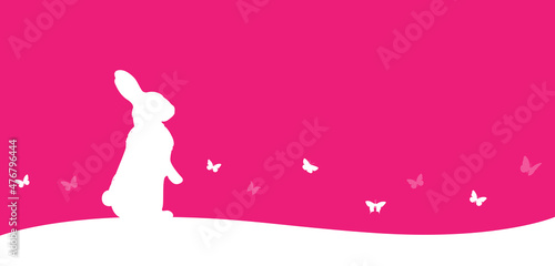sfondo, coniglietti, sagome, silhouette, coniglietto, conigli