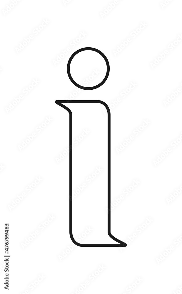 Info sign, thin vector icon on white background Info sign, thin vector icon on white background