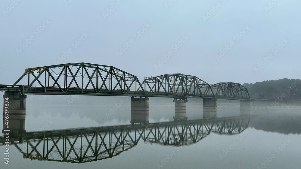 Naklejka premium bridge over the river