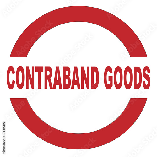 Contraband Goods Red Ink Stamp photo