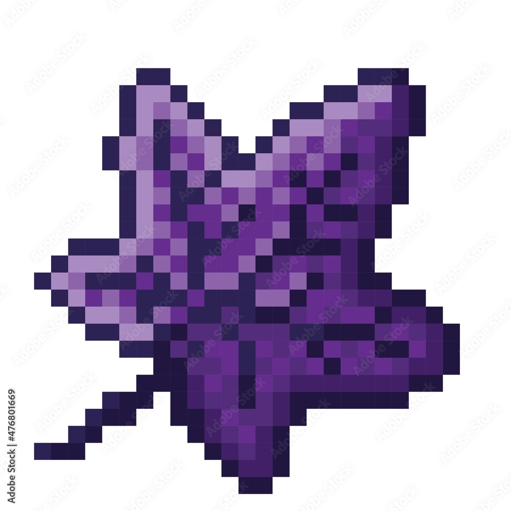 Maple leaf pixel art. Vector illustration. Maple leaf pixel art. Vector illustration.