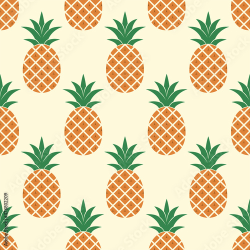 vector seamless pineapple pattern