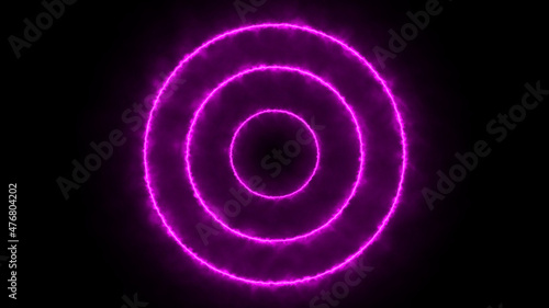Red Purple Tesseract Light Concentric Circles