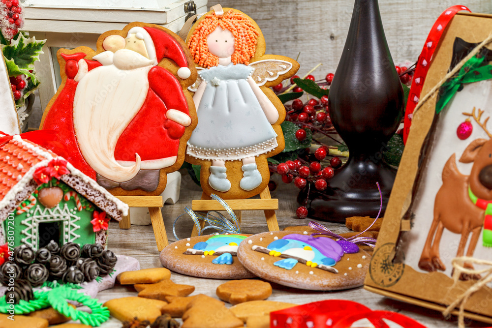 Christmas, sweet honey and gingerbread cooked with your own hands will decorate the festive table