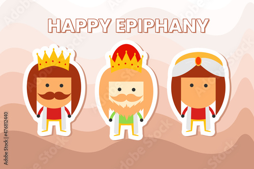 Vászonkép Happy Epiphany Day 2022