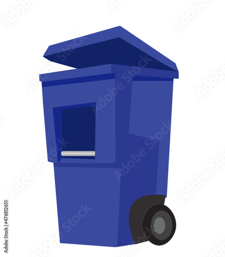 City Garbage Recycling Bin Vector Illustrated