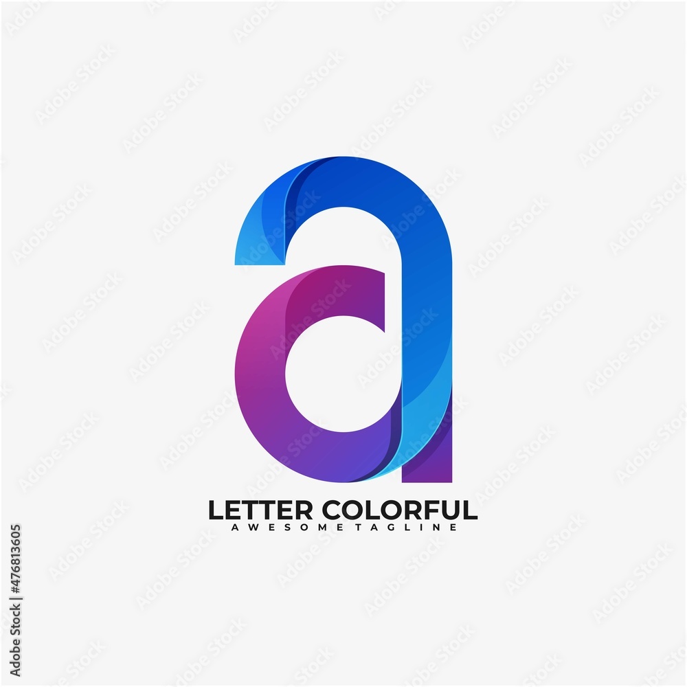 Fototapeta premium Letter colorful logo design vector