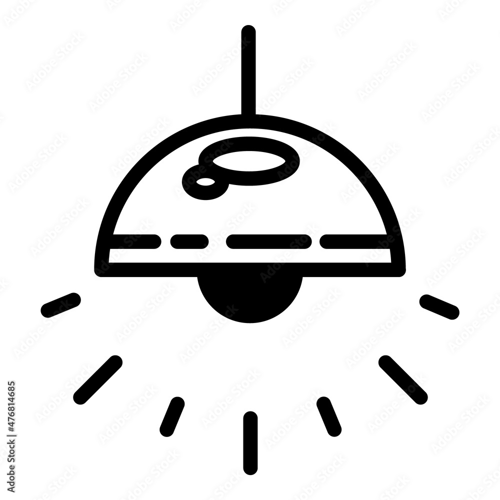 Interior Lamp Light Bulb Flat Icon Isolated On White Background Interior Lamp Light Bulb Flat Icon Isolated On White Background
